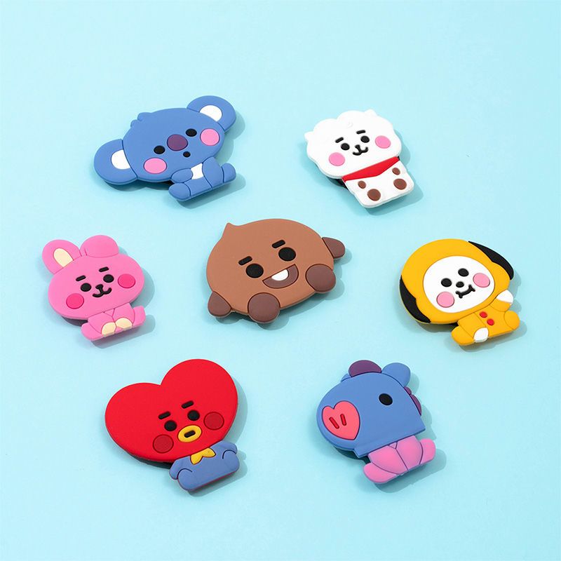 BT21 만화 귀여운 실리콘 핸드폰 거치대 카와이 접이 - Anime Merchandise Wholesale 리뷰 및 가격